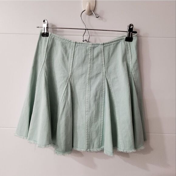 Mustard Seed Pleated Denim Skirt Size S - Picture 3 of 8